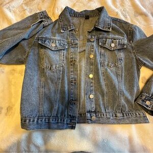 Oversized denim jacket with a relaxed fit #denimjacket